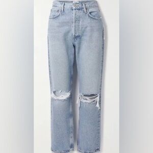 👖 AGOLDE Riley Ripped Lightwash Denim Jeans – Size 32